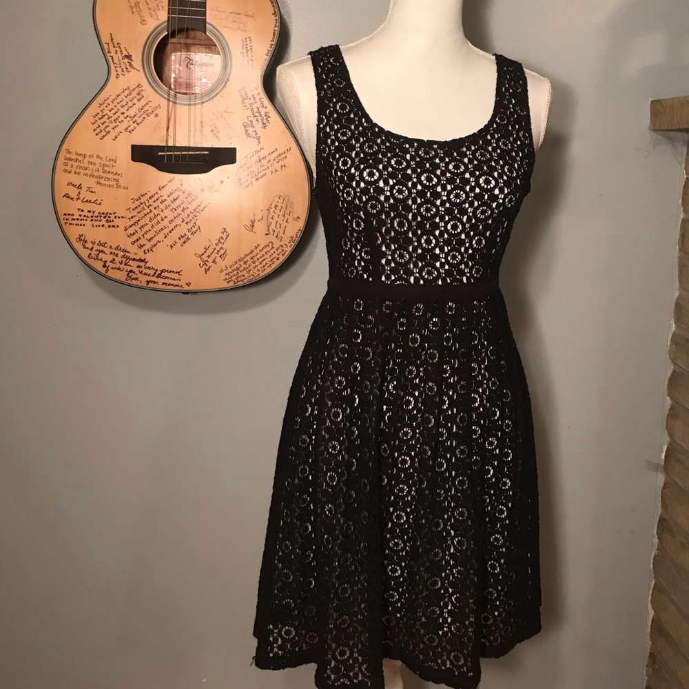 Forever 21 black lace dress. With white lining